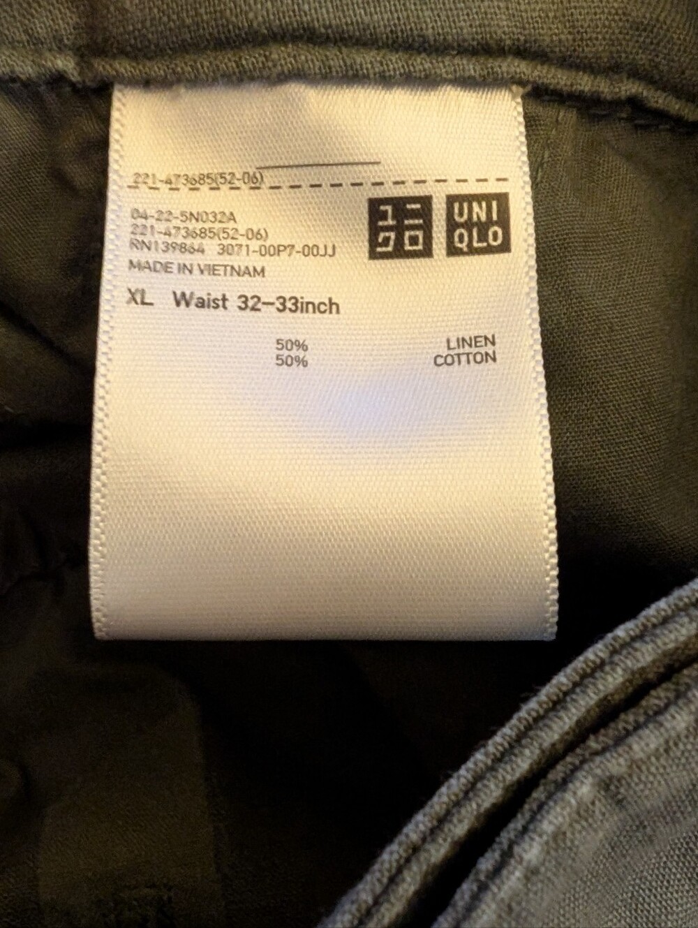 Uniqlo Linen Cotten Ankle Pants - Picture 3 of 3